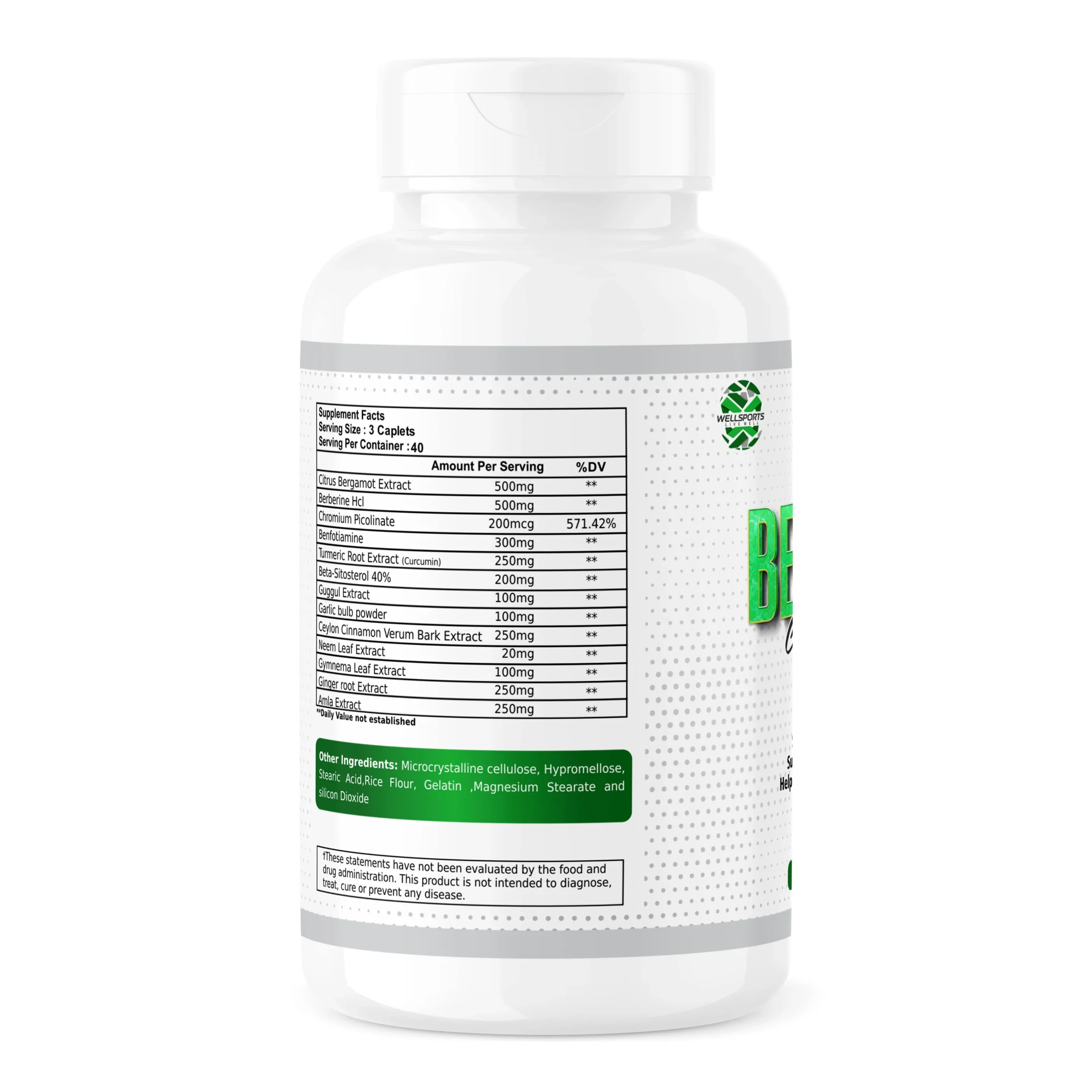 Wellsports Bergamot Cholesterol Care 120 Caplets