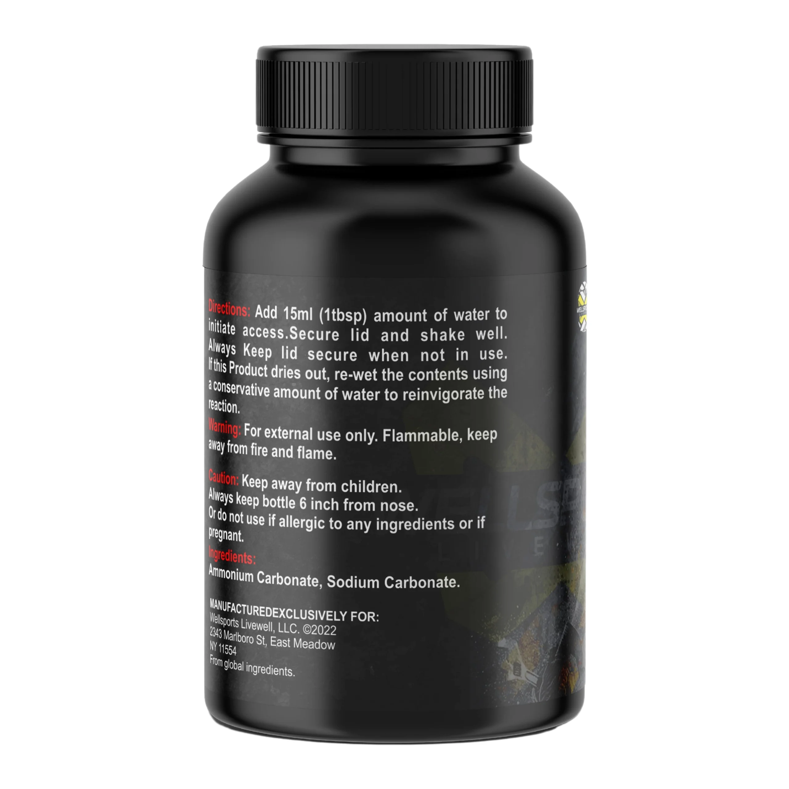 Wellsports Knock Off Smelling Salt 30g Nutritional Fact