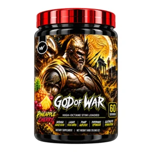 WellSports God of War Pre-Workout Pineapple Cherry 60 Servings